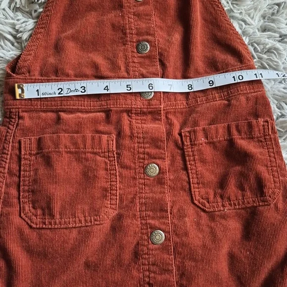 Old Navy Kids Corduroy Button-Front Dress - Rust Size S -6 - Picture 6 of 7